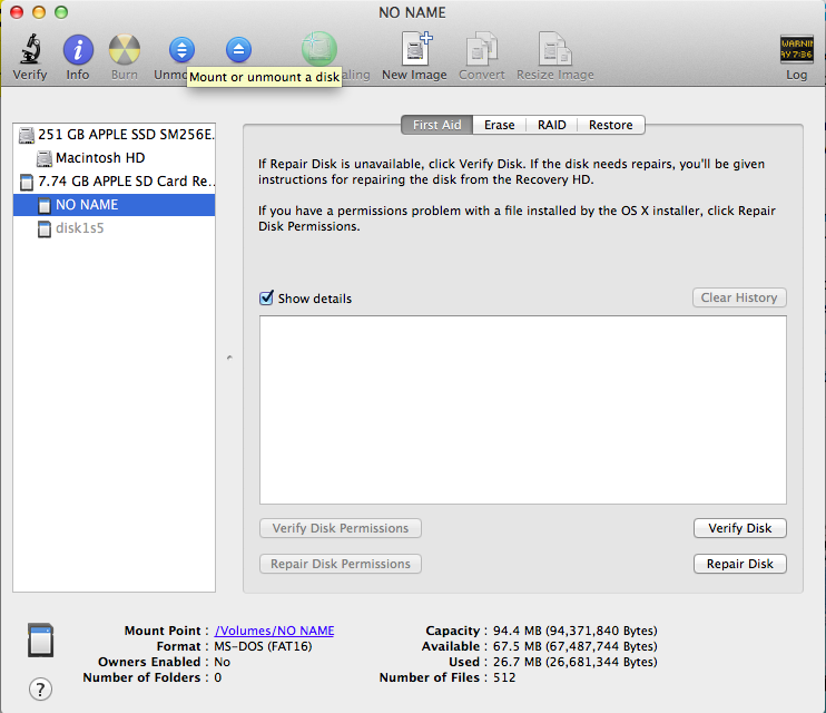 could not unmount disk mac os x